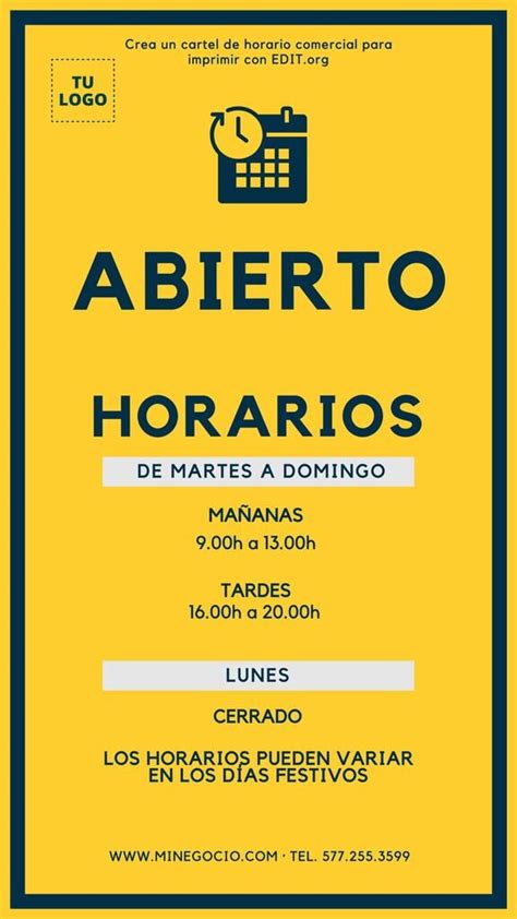 Horarios de Apertura 